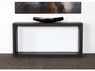 Tobacco Stained Reclaimed Wood Cube Console Table