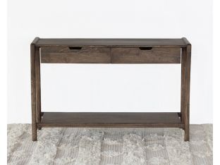 Mango Wood Console Table with Two Drawers