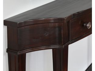 Mahogany Console With Center Drawer