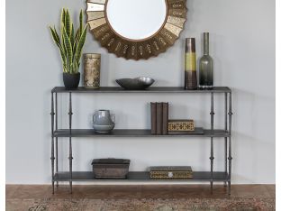 Steel Console With Spindle Accents