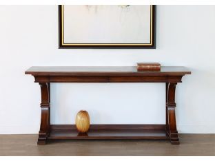 Bowed Leg Console With Two Drawers