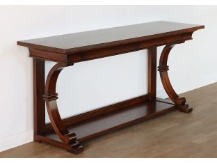 Bowed Leg Console With Two Drawers