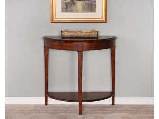 Demi-lune Console Table with Undershelf