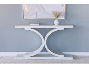 Double Curved Console in Egret White