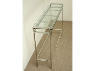 Mitchell Gold Emilio Console Table with Clear Glass Top