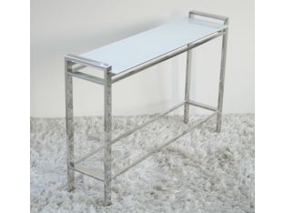 Mitchell Gold Emilio Console with White Glass Top
