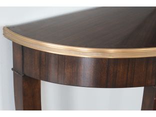 Regency Demi Lune Console With Brass Accent