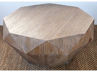 Reclaimed Elm Faceted Coffee Table