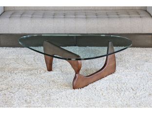 Noguchi Style Coffee Table in Natural Walnut