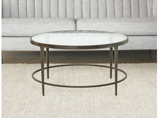 Roundabout Cocktail Table in Antique Pewter