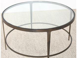 Roundabout Cocktail Table in Antique Pewter