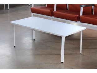 White Laminate & White Base Waiting Room Coffee Table