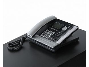 Black and Silver 4 Line Office Phone