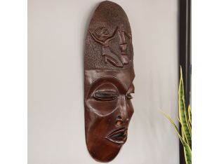 Wooden Tribal Mask Wall Art
