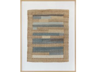 Lineage Blue And Tan Woven Textile 36W X 48H