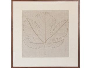 Miss Maple Embroidered Leaf Study 36W X 36H