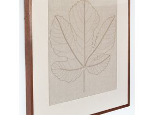 Miss Maple Embroidered Leaf Study 36W X 36H