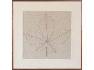 Horse Chestnut Embroidered Botanical 36W X 36H
