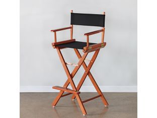Director's Chair in Honey Oak and Black Canvas