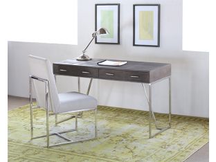 Shagreen Desk with Stainless Steel Base
