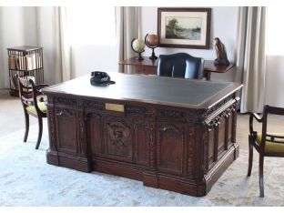 Reproduction of US President's Resolute Desk in Mahogany