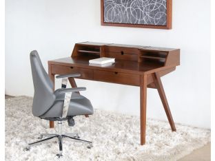 Danish Modern Writing Desk with Storage Compartments
