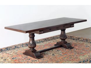 Double Pedestal Antique Mahogany Desk 