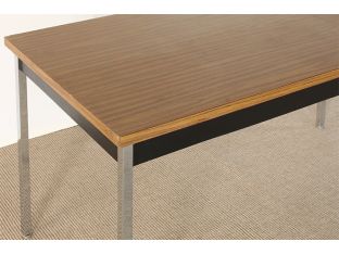 Black Metal Office Table With Laminate Top