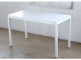 4' Office Table with White Frame and White Top