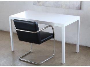 4' Office Table with White Frame and White Top