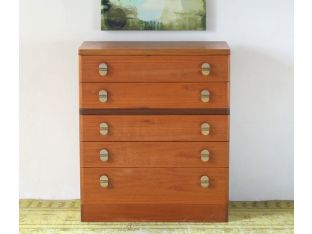 Vintage 5 Drawer Dresser with Oval Drawer Pulls