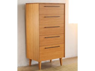 Sienna 5-Drawer Chest in Caramelized Finish