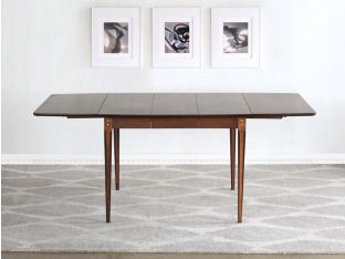 Mid-Century Modern Dining Table with Black Detailed Leg Accents, Vintage 1950's
