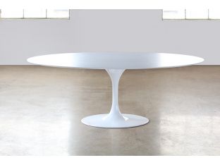 Saarinen Style Dining Table with White Wood Top