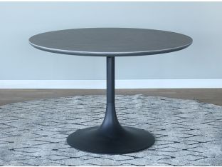 Slate Grey Ceramic Top Dining Table on Black Base