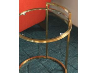 Lily End Table in Gold Brushed Stainless Steel