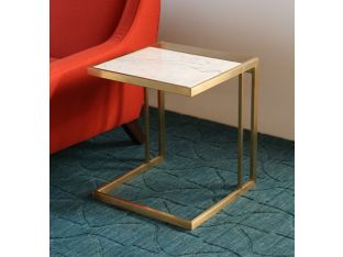 Ethan Side Table in Gold Brushed Stainless Steel
