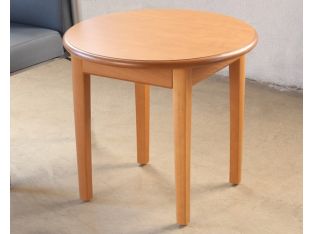 Round End Table in Candlelight Finish