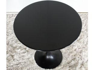 Black Laminate Wood Saarinen Style Tulip End Table