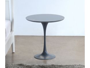 Steel Gray Saarinen Style Tulip End Table