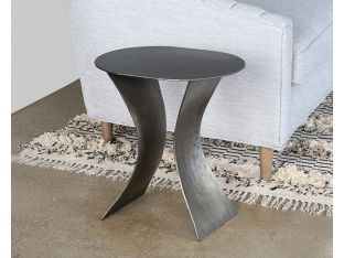 Element Etched Iron End Table