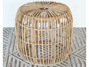 Natural Rattan End Table 