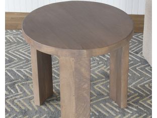 Gray Ash Round End Table