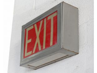 Vintage Theater Exit Sign