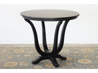 Black Bowed Leg Wood Entry Table