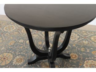 Black Bowed Leg Wood Entry Table