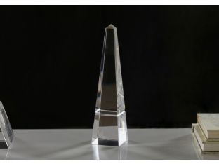 10-Inch Crystal Groove Base Obelisk