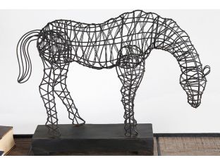 Anatole Woven Horse Statuary - Cleared Décor
