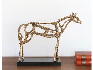 Abstract Gold Horse Figure--Cleared Décor 
