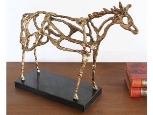 Abstract Gold Horse Figure--Cleared Décor 